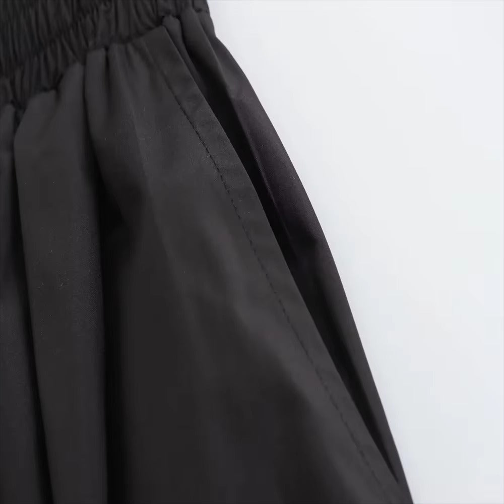 High-Waist Solid A-Line Midi Skirt with Casual Fit